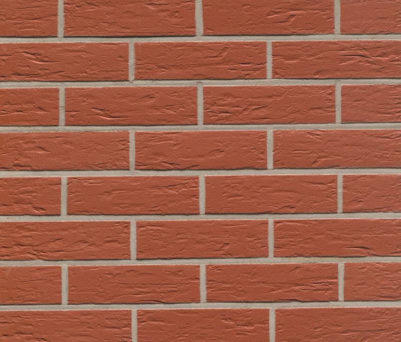 Klinker 6440 rot-flach-genarbt
